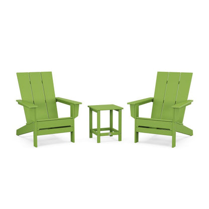 Polywood 3-Piece Modern Studio Adirondack Set