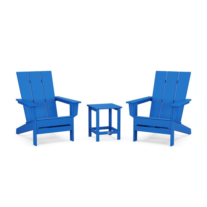 Polywood 3-Piece Modern Studio Adirondack Set