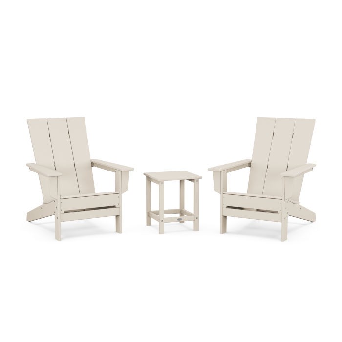 Polywood 3-Piece Modern Studio Adirondack Set