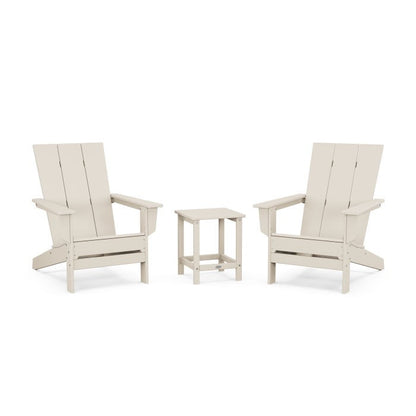 Polywood 3-Piece Modern Studio Adirondack Set