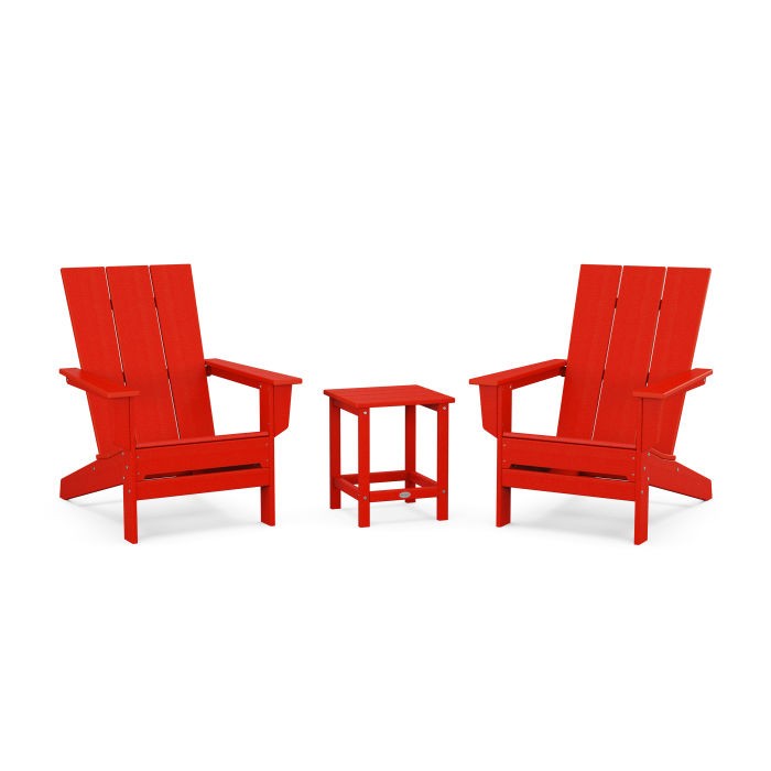 Polywood 3-Piece Modern Studio Adirondack Set