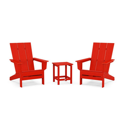 Polywood 3-Piece Modern Studio Adirondack Set