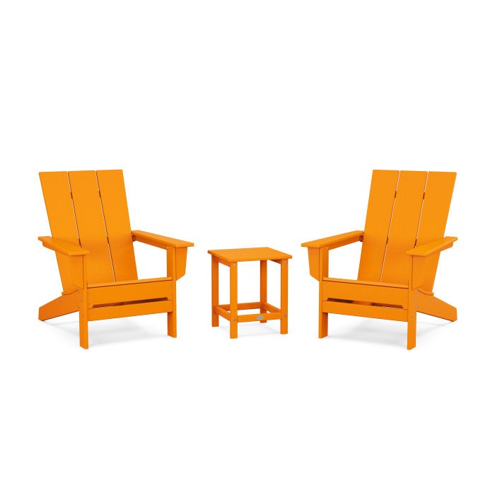 Polywood 3-Piece Modern Studio Adirondack Set