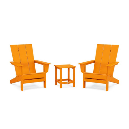 Polywood 3-Piece Modern Studio Adirondack Set