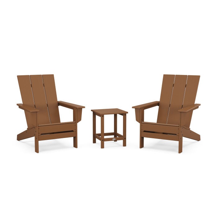 Polywood 3-Piece Modern Studio Adirondack Set