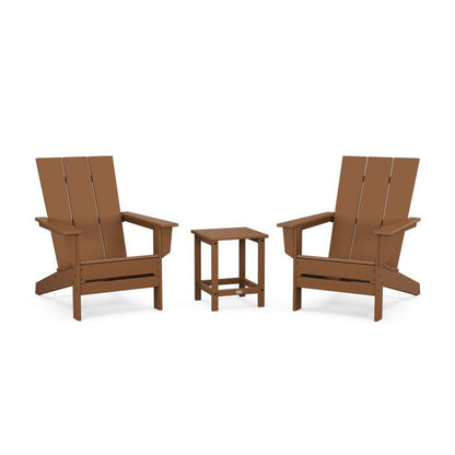 Polywood 3-Piece Modern Studio Adirondack Set