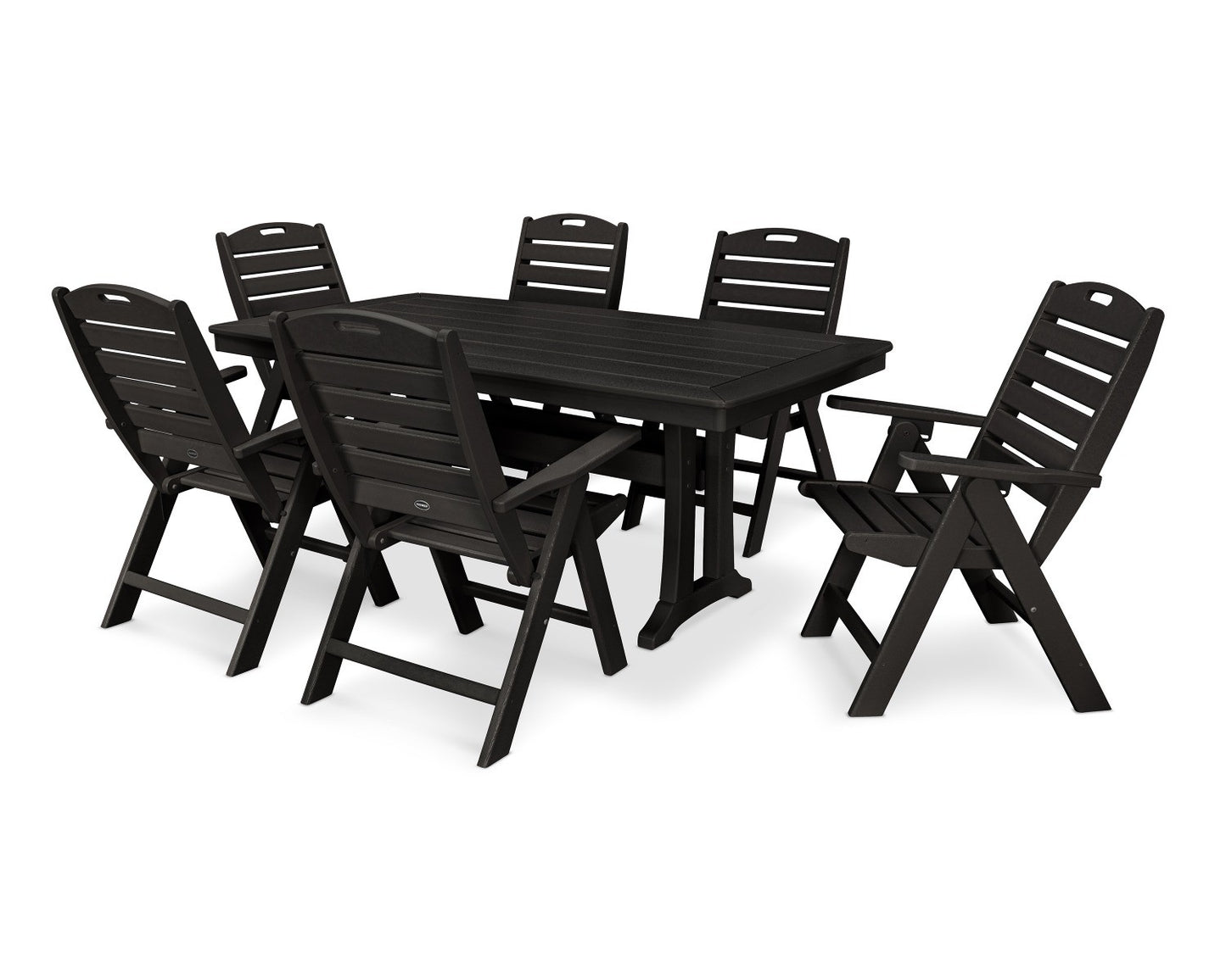 POLYWOOD 7 Piece Nautical Dining Set