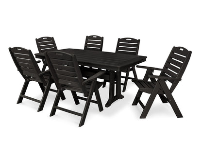 POLYWOOD 7 Piece Nautical Dining Set