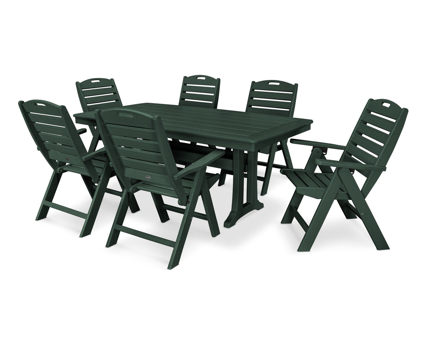 POLYWOOD 7 Piece Nautical Dining Set