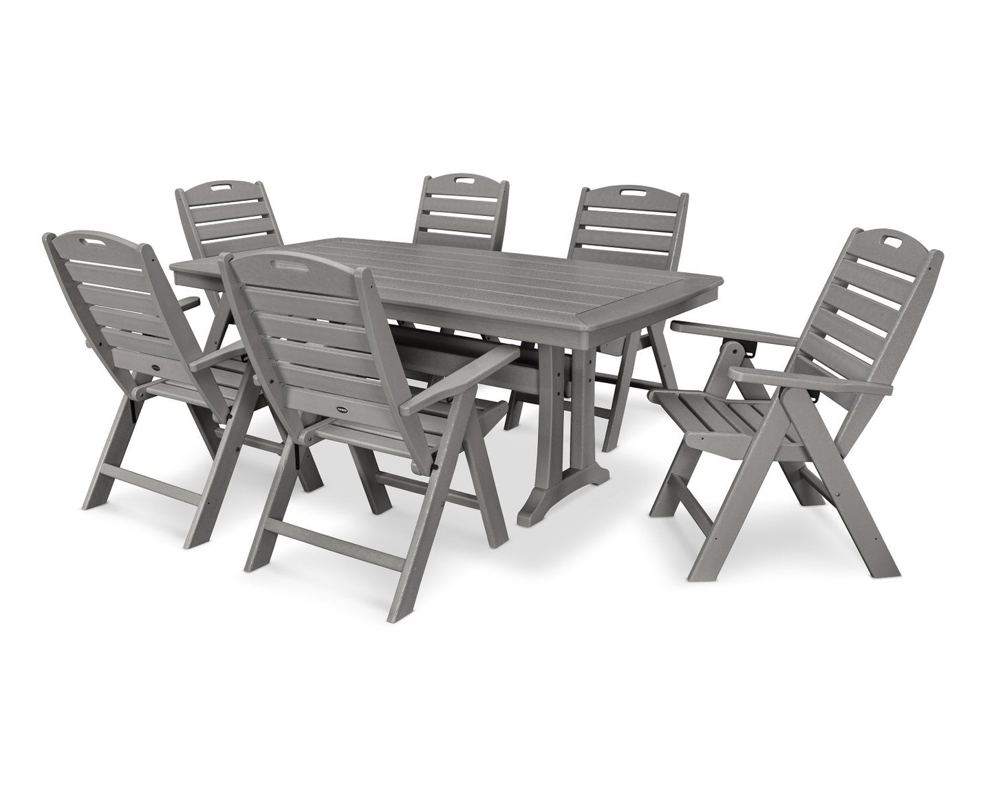 POLYWOOD 7 Piece Nautical Dining Set