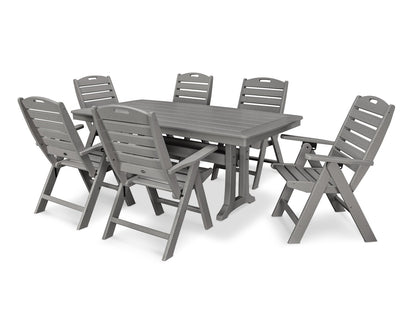 POLYWOOD 7 Piece Nautical Dining Set