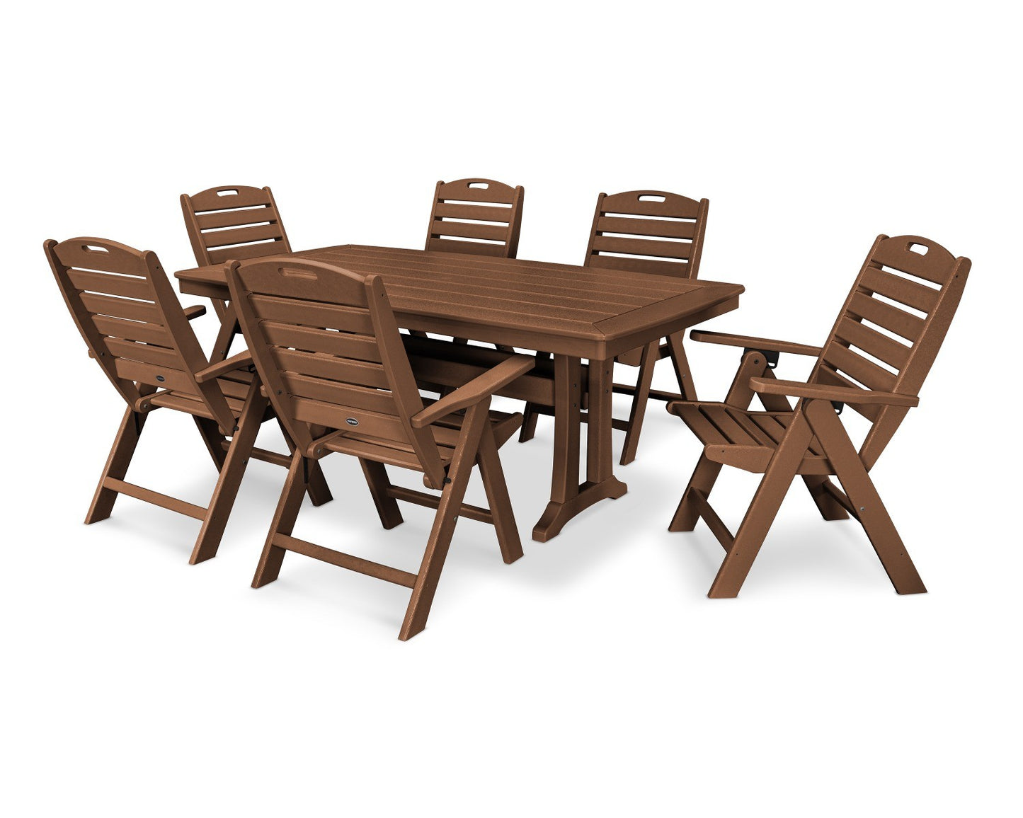 POLYWOOD 7 Piece Nautical Dining Set