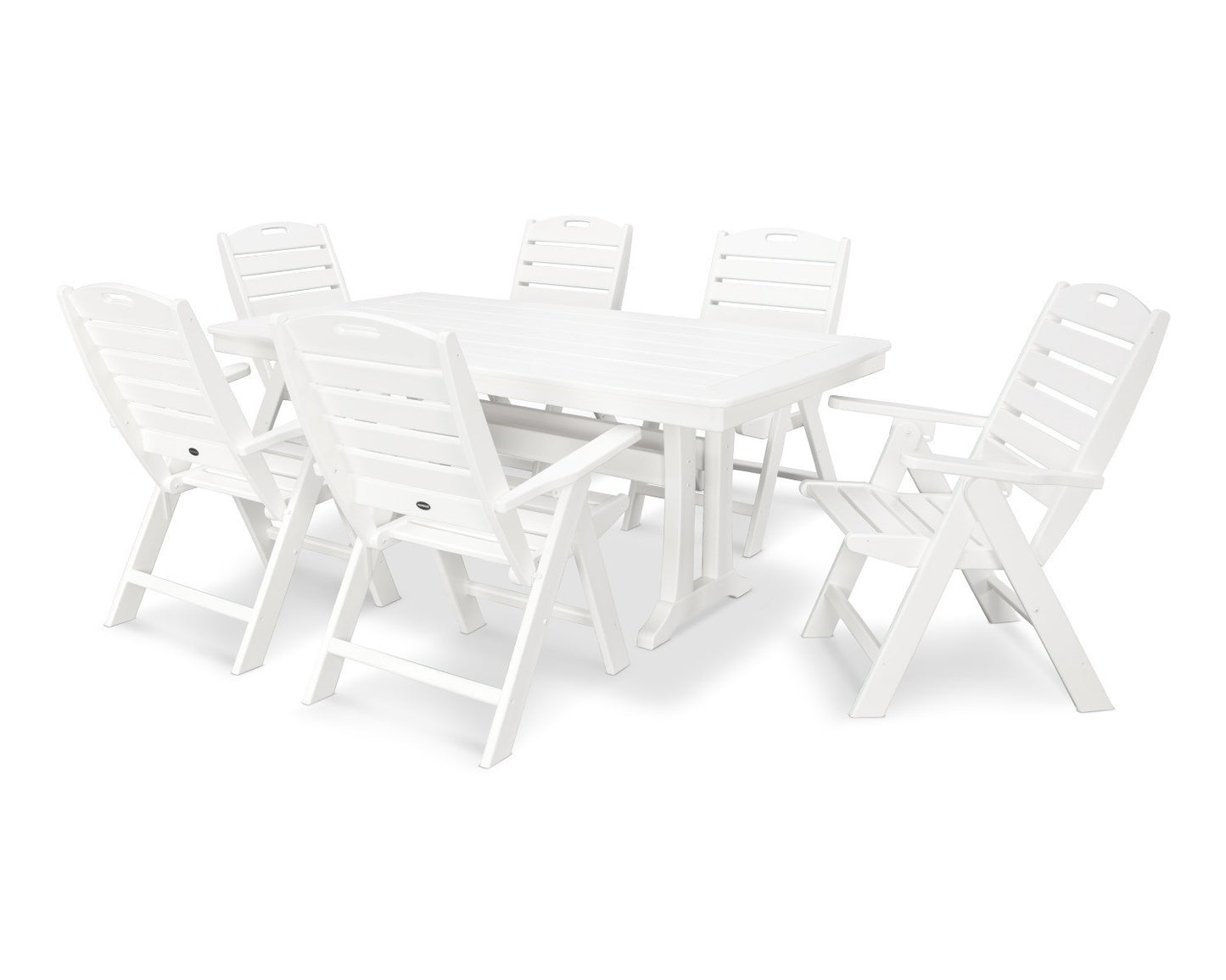 POLYWOOD 7 Piece Nautical Dining Set