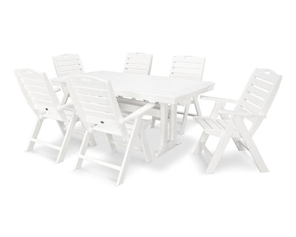 POLYWOOD 7 Piece Nautical Dining Set