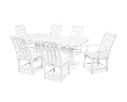 POLYWOOD Vineyard 7-Piece Farmhouse Trestle Dining Set