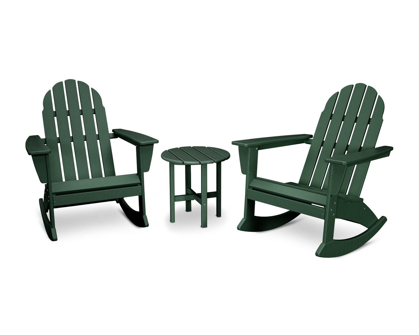 POLYWOOD Vineyard 3-Piece Adirondack Rocking Chair Set
