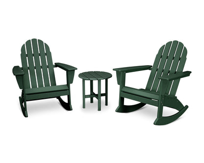 POLYWOOD Vineyard 3-Piece Adirondack Rocking Chair Set