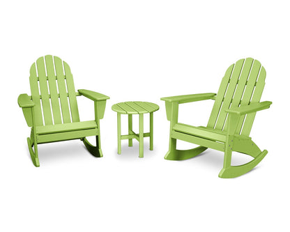 POLYWOOD Vineyard 3-Piece Adirondack Rocking Chair Set