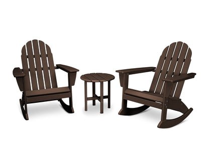 POLYWOOD Vineyard 3-Piece Adirondack Rocking Chair Set