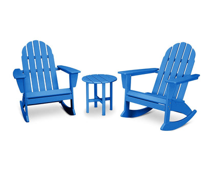 POLYWOOD Vineyard 3-Piece Adirondack Rocking Chair Set
