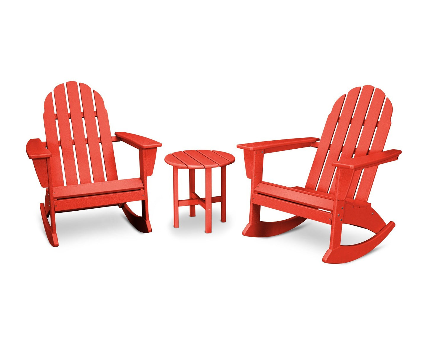 POLYWOOD Vineyard 3-Piece Adirondack Rocking Chair Set
