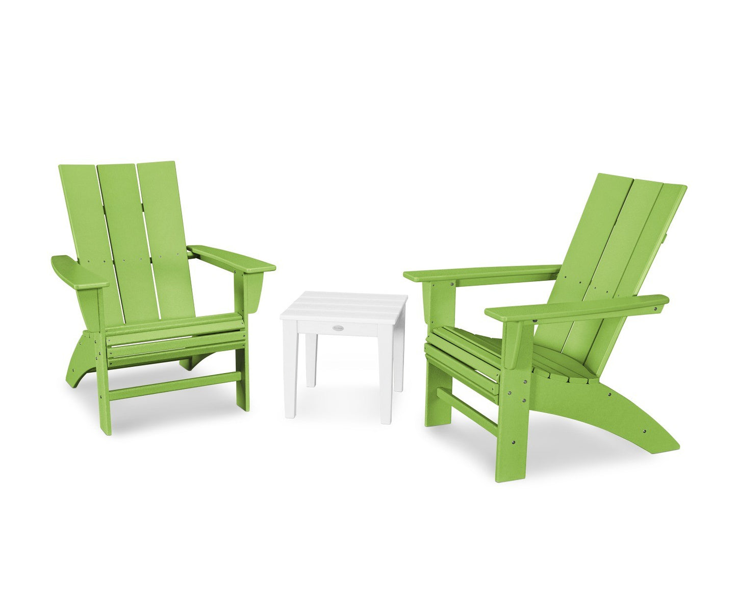 POLYWOOD Modern 3-Piece Curveback Adirondack Set