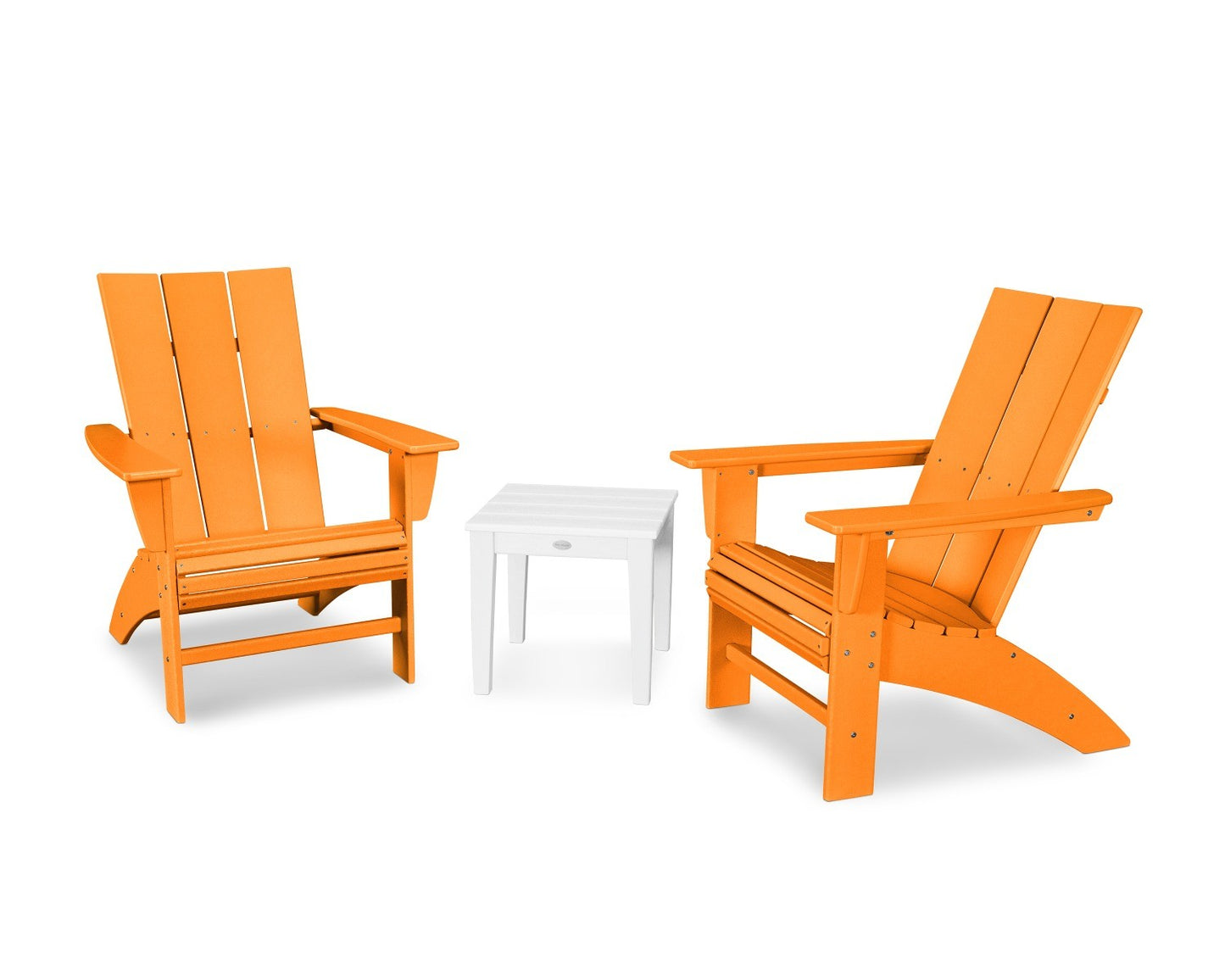 POLYWOOD Modern 3-Piece Curveback Adirondack Set