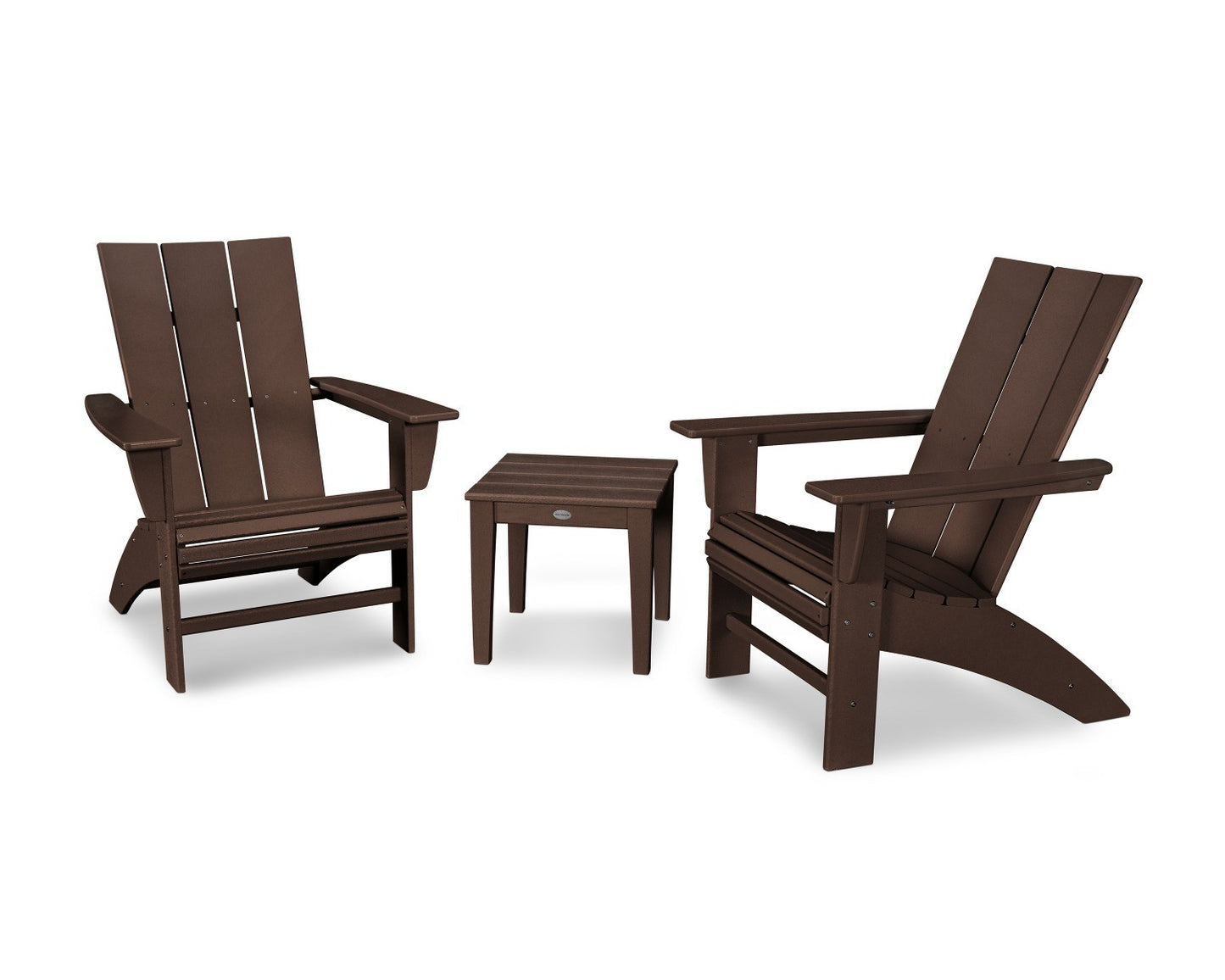POLYWOOD Modern 3-Piece Curveback Adirondack Set