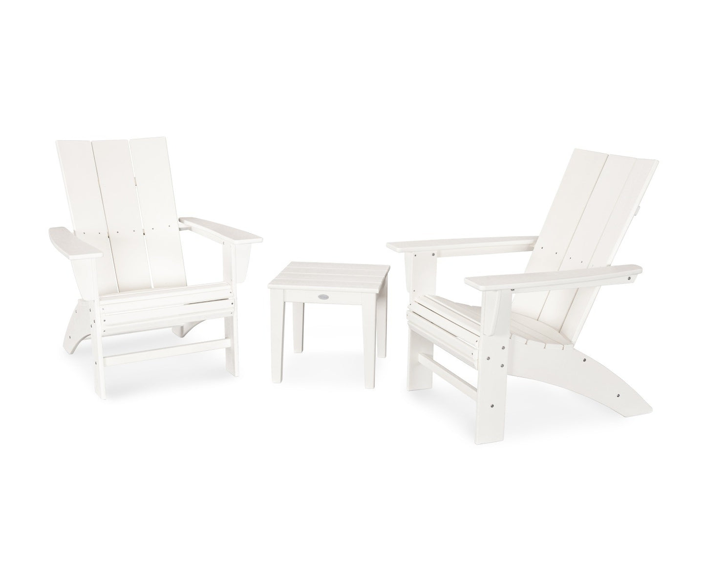 POLYWOOD Modern 3-Piece Curveback Adirondack Set