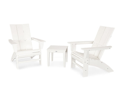 POLYWOOD Modern 3-Piece Curveback Adirondack Set