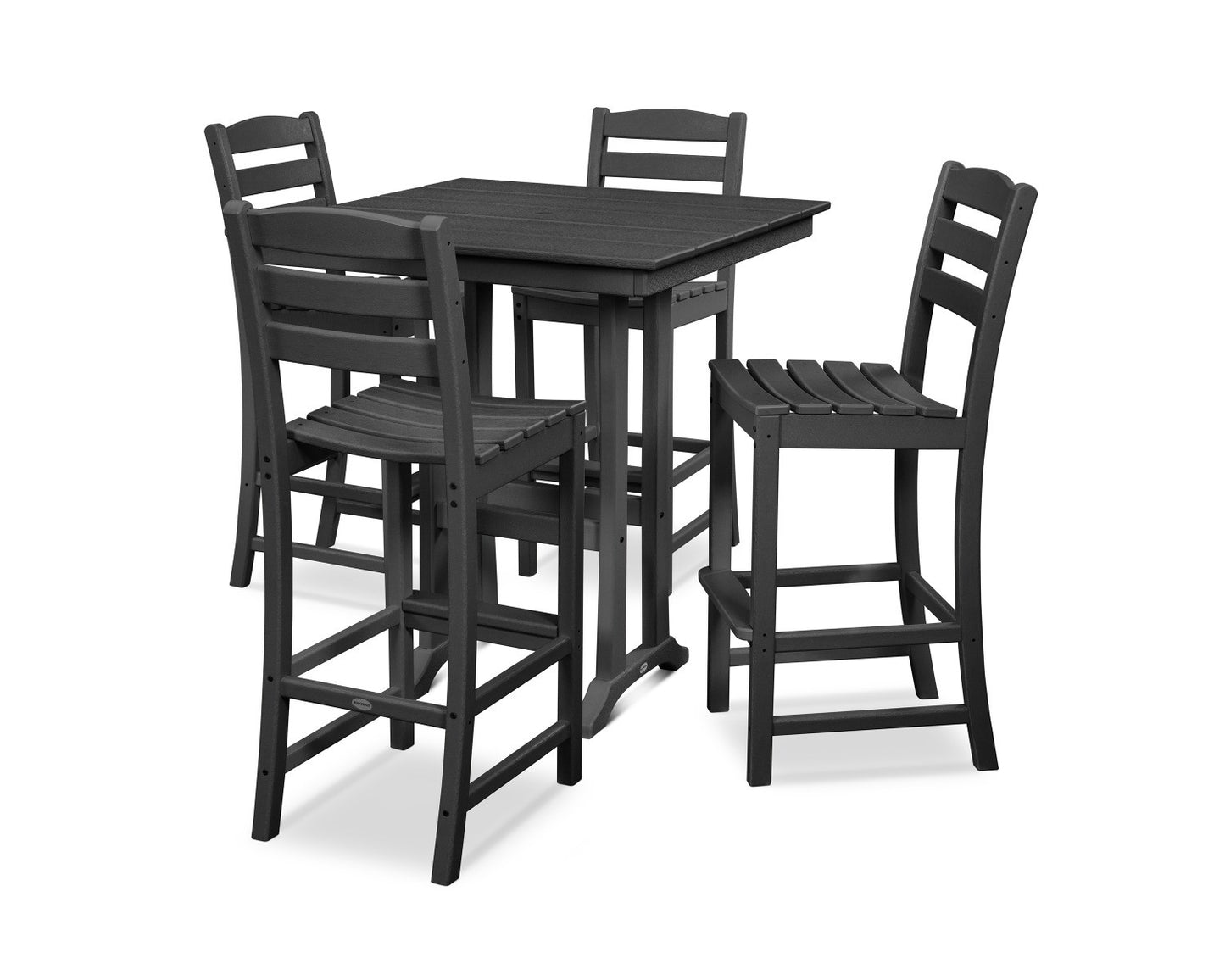 POLYWOOD La Casa Cafe 5-Piece Farmhouse Trestle Bar Set