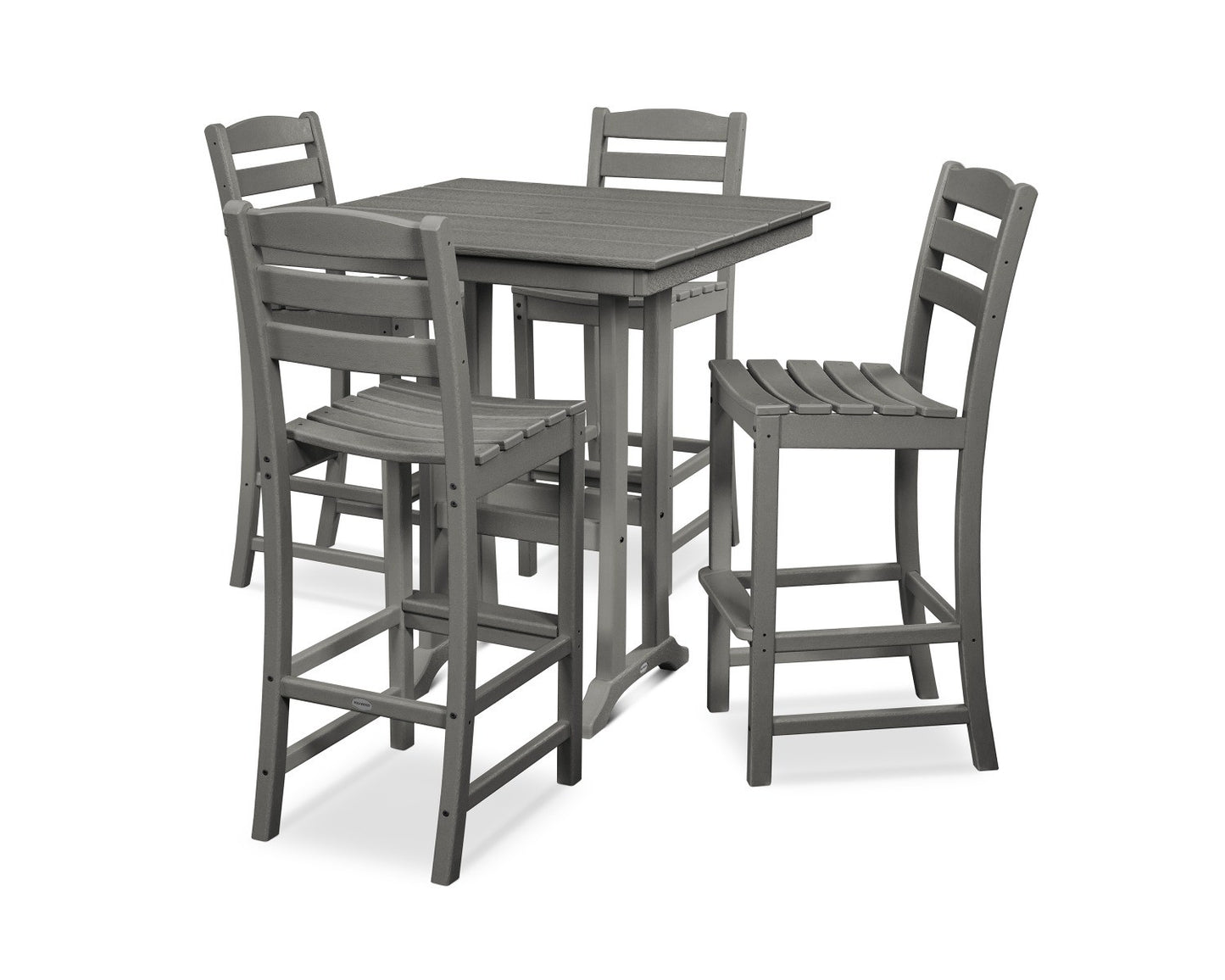 POLYWOOD La Casa Cafe 5-Piece Farmhouse Trestle Bar Set