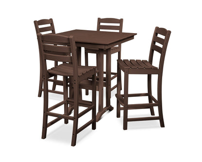POLYWOOD La Casa Cafe 5-Piece Farmhouse Trestle Bar Set