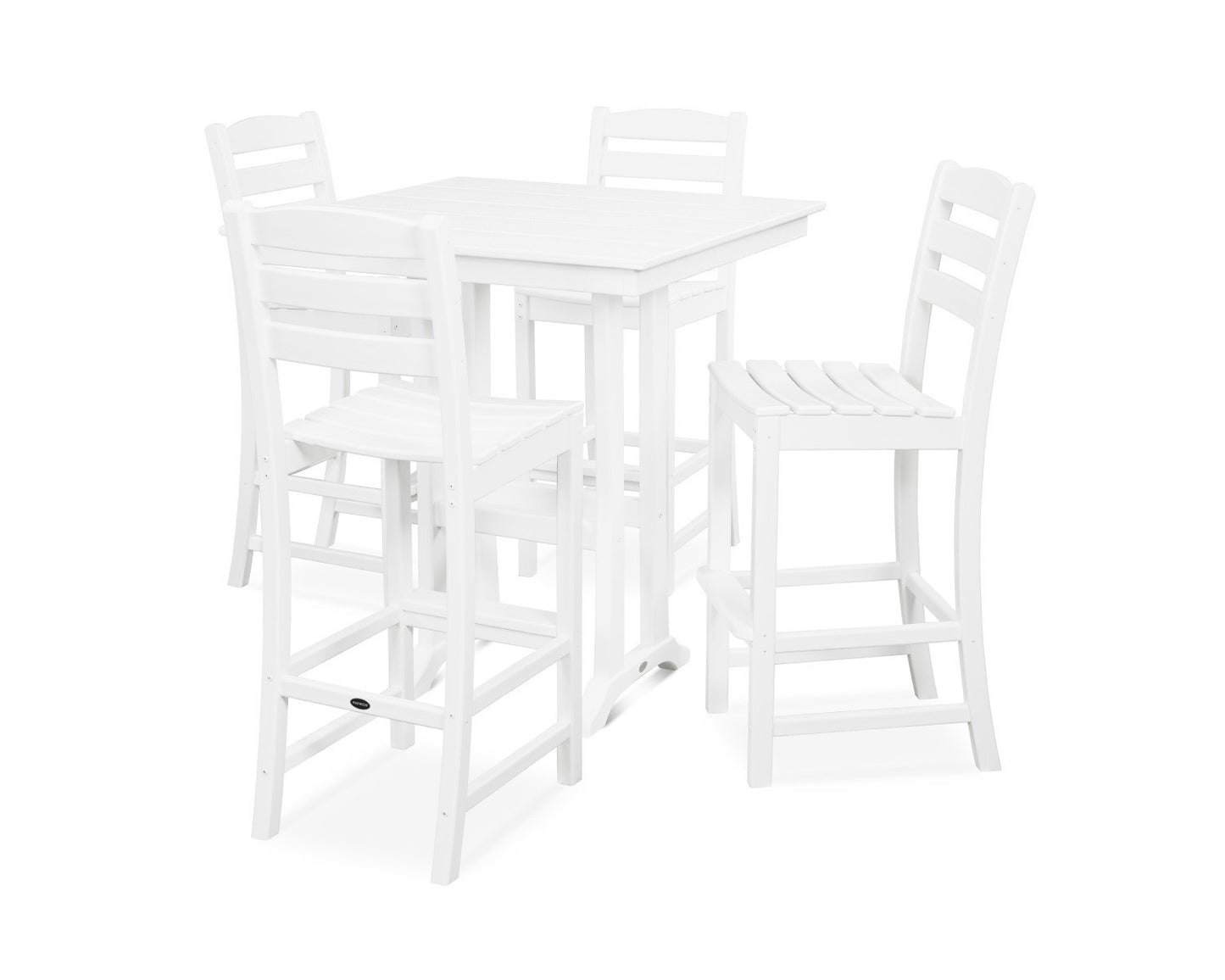 POLYWOOD La Casa Cafe 5-Piece Farmhouse Trestle Bar Set