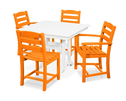 POLYWOOD La Casa Cafe 5-Piece Farmhouse Trestle Dining Set