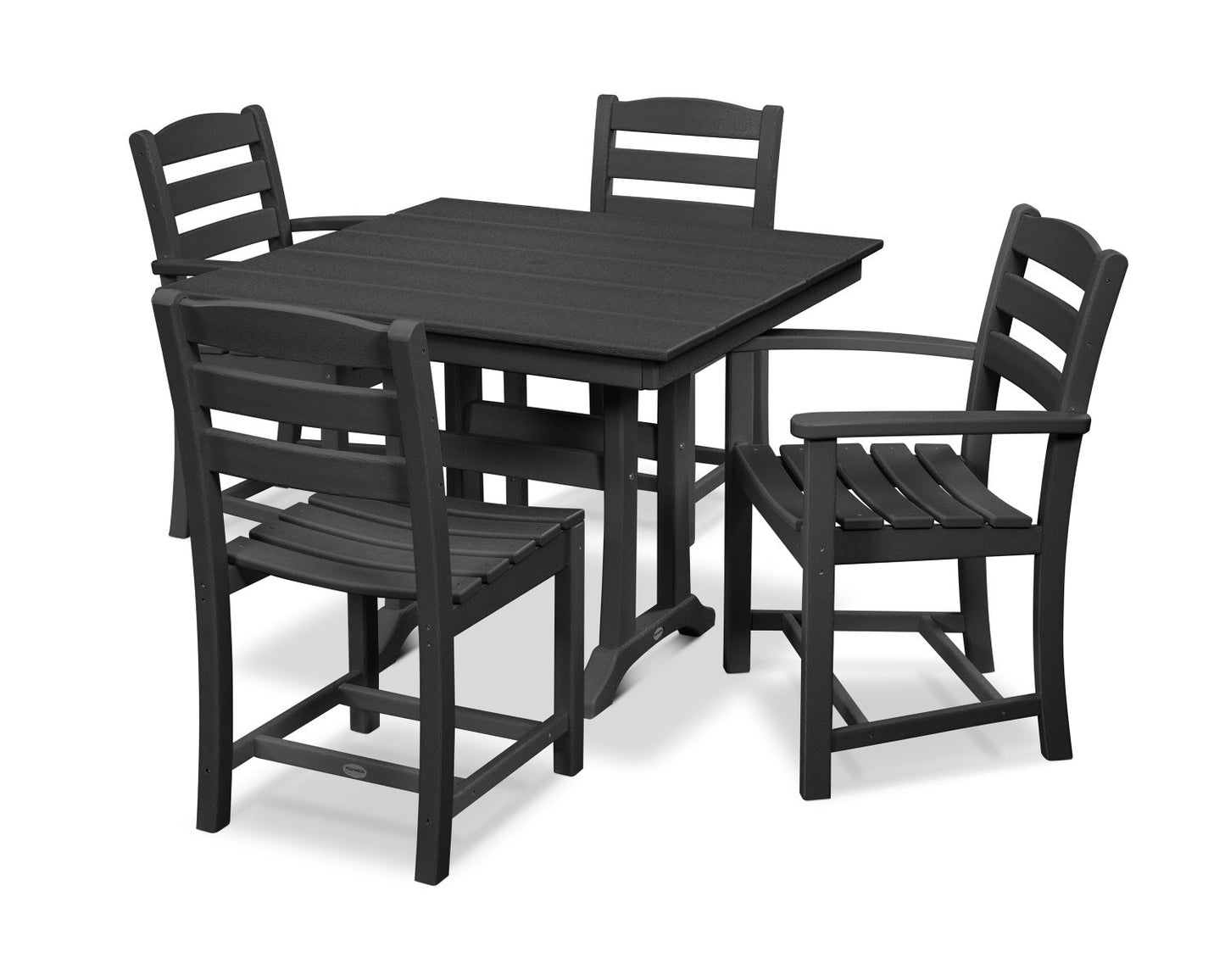 POLYWOOD La Casa Cafe 5-Piece Farmhouse Trestle Dining Set