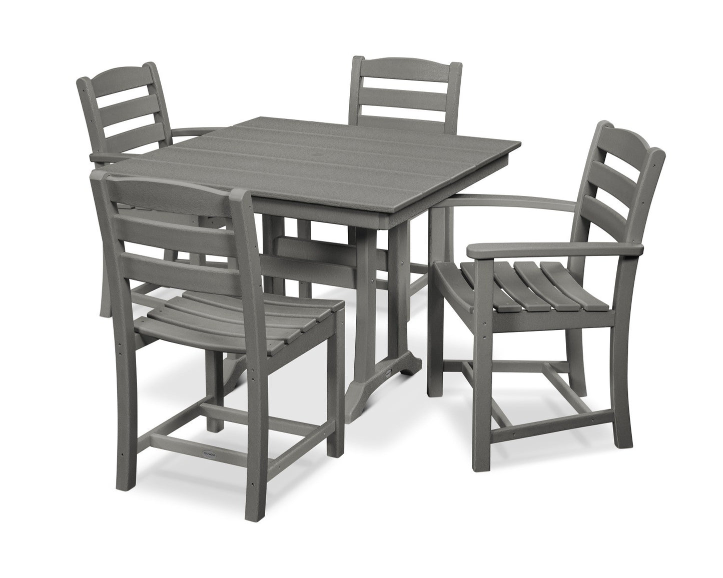 POLYWOOD La Casa Cafe 5-Piece Farmhouse Trestle Dining Set