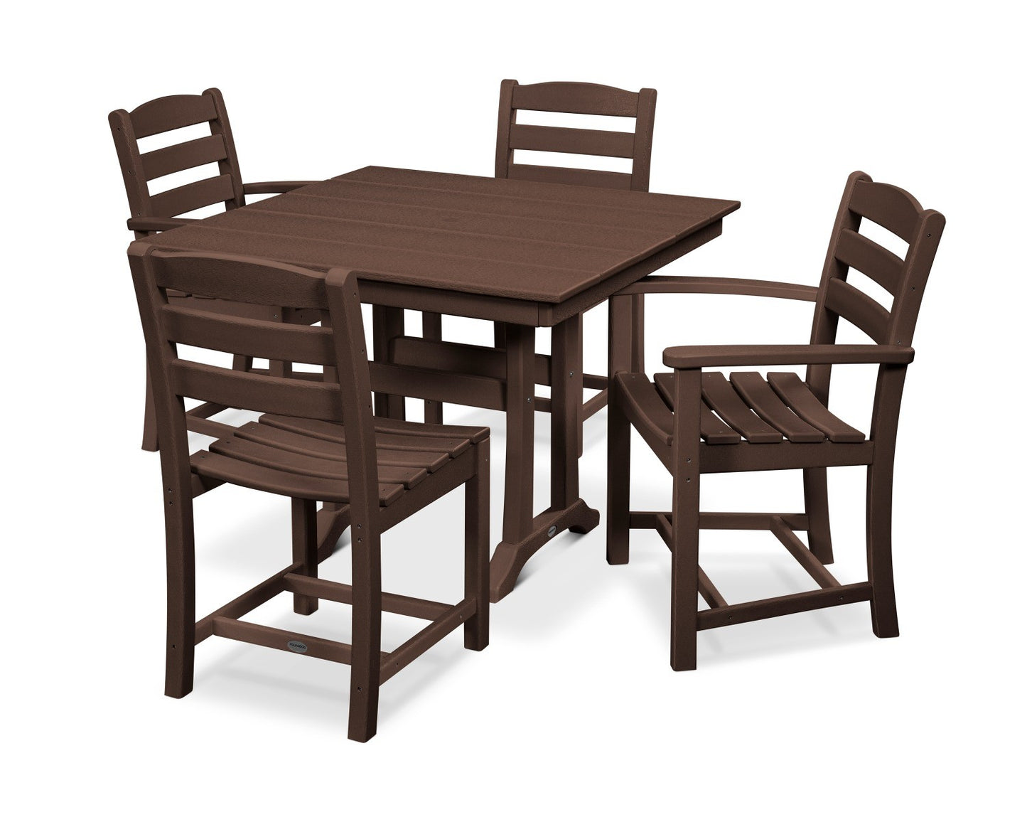 POLYWOOD La Casa Cafe 5-Piece Farmhouse Trestle Dining Set