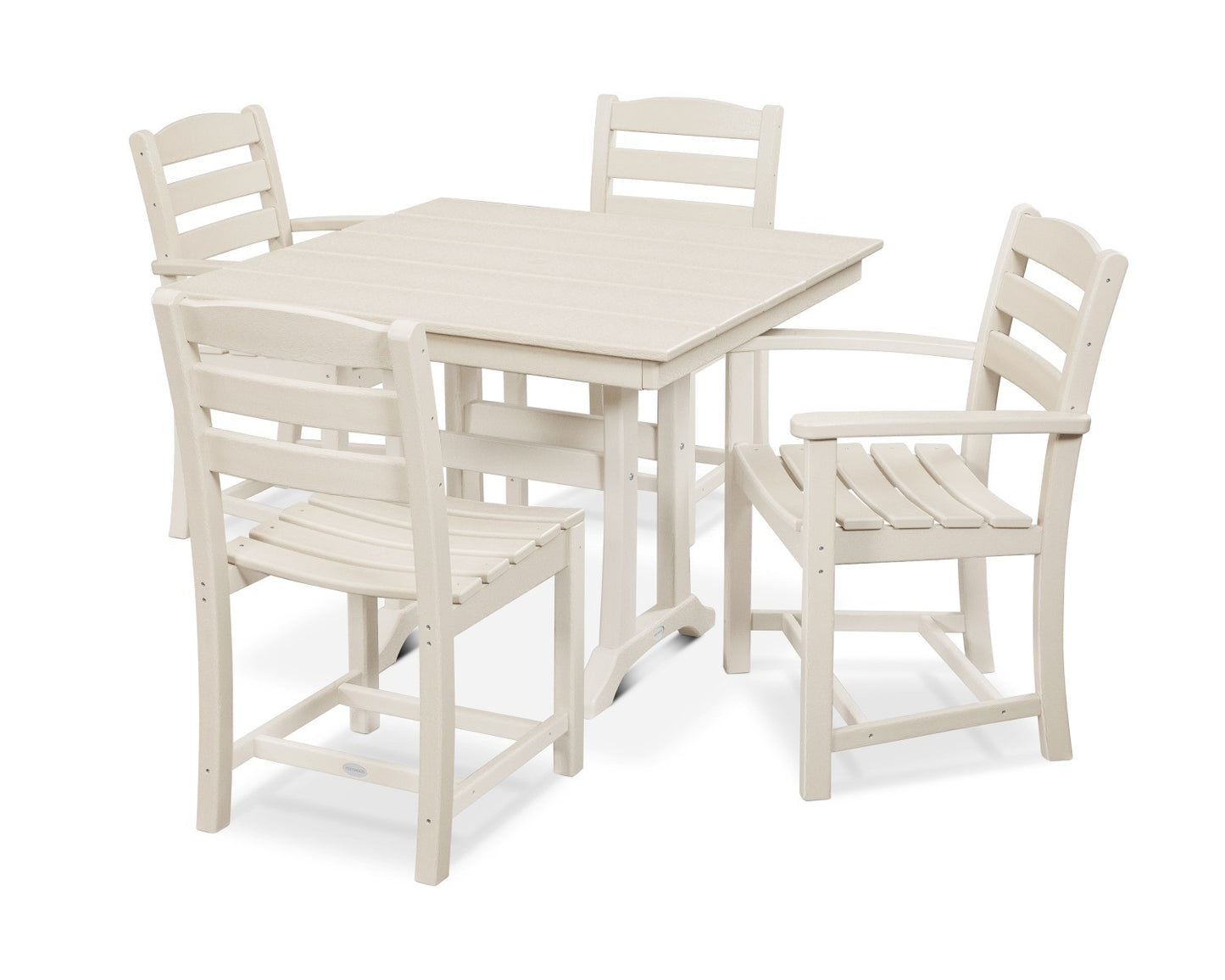 POLYWOOD La Casa Cafe 5-Piece Farmhouse Trestle Dining Set