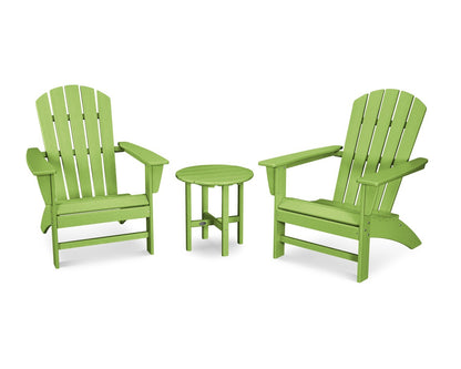 POLYWOOD Nautical 3-Piece Adirondack Set