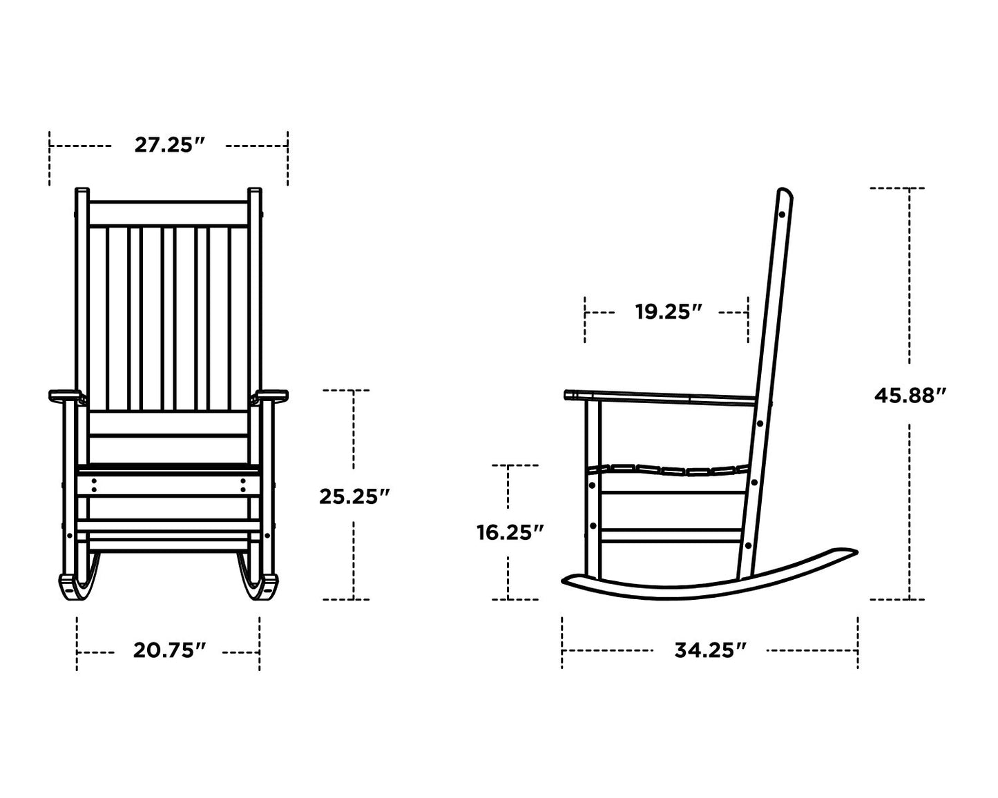 POLYWOOD Vineyard Porch Rocking Chair