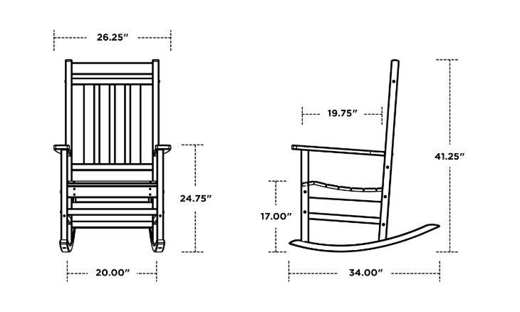 POLYWOOD Estate Porch Rocking Chair