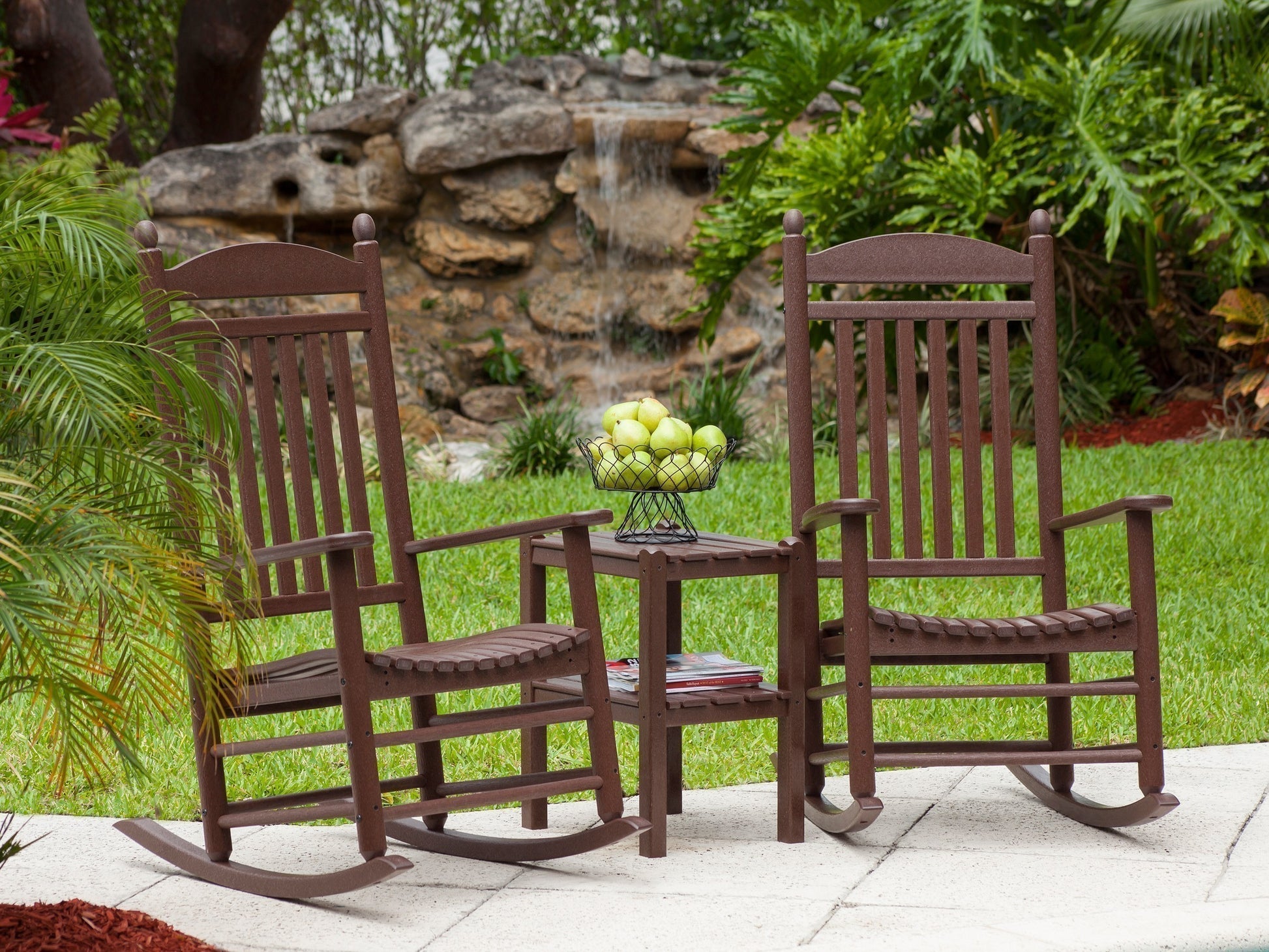 jefferson recycled plastic rocker chair  double side by side rockers