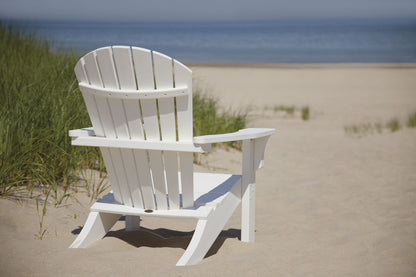 POLYWOOD Seashell Recycled Plastic Adirondack Chair