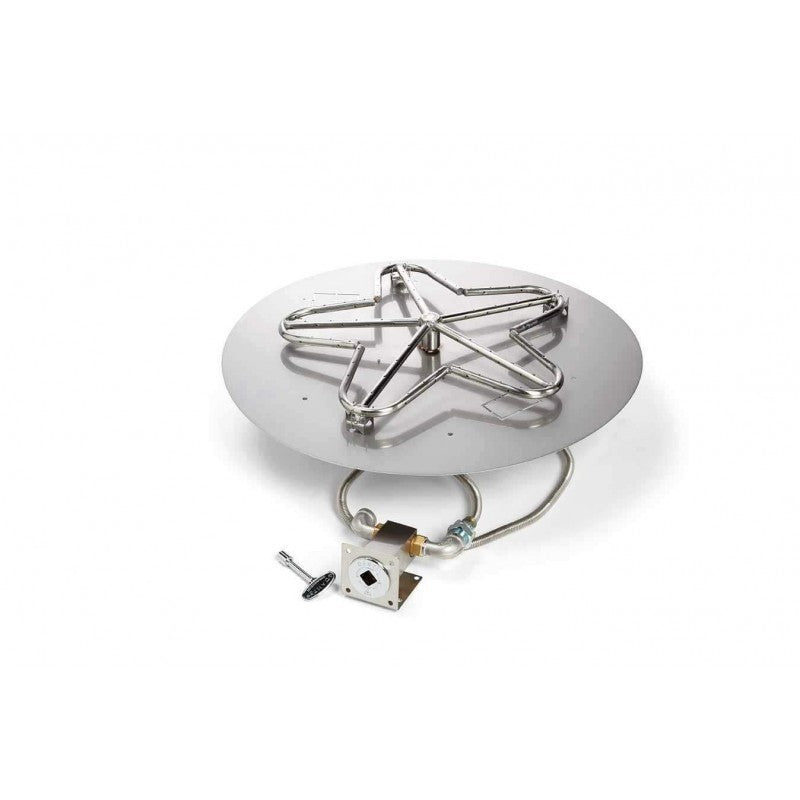 Sierra Smooth Copper Gas Fire Pit Bowl Fire Pit - Penta Burner