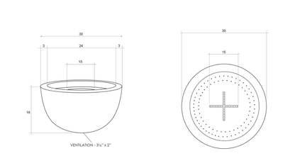 Collective 3 Concrete Fire Bowl