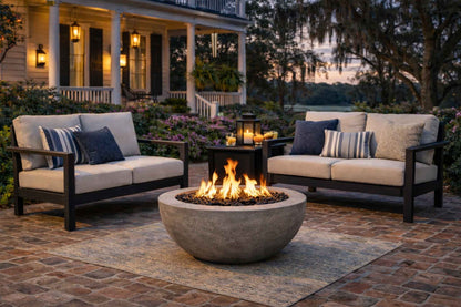 Collective 3 Concrete Fire Bowl - 30" GFRC Fire Pit