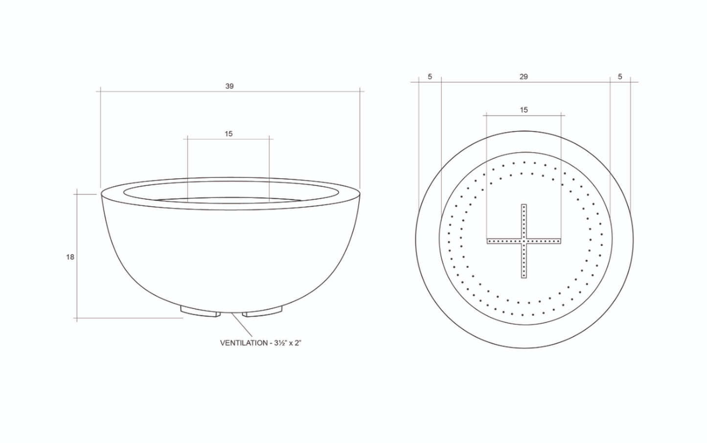 Collective 5 Concrete Fire Bowl