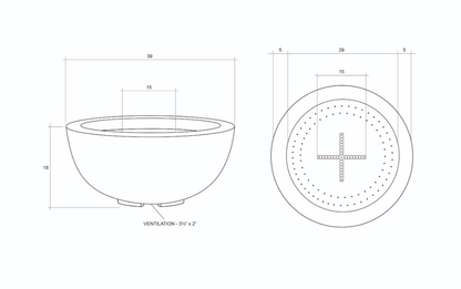Collective 8 Concrete Fire Bowl