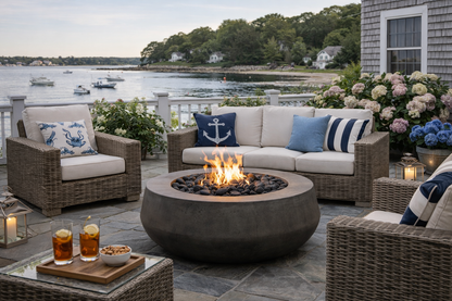 Nest Fire Bowl | 36" Round Concrete Gas Fire Pit